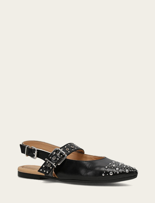 Heather Slingback Studded - Black - Hero