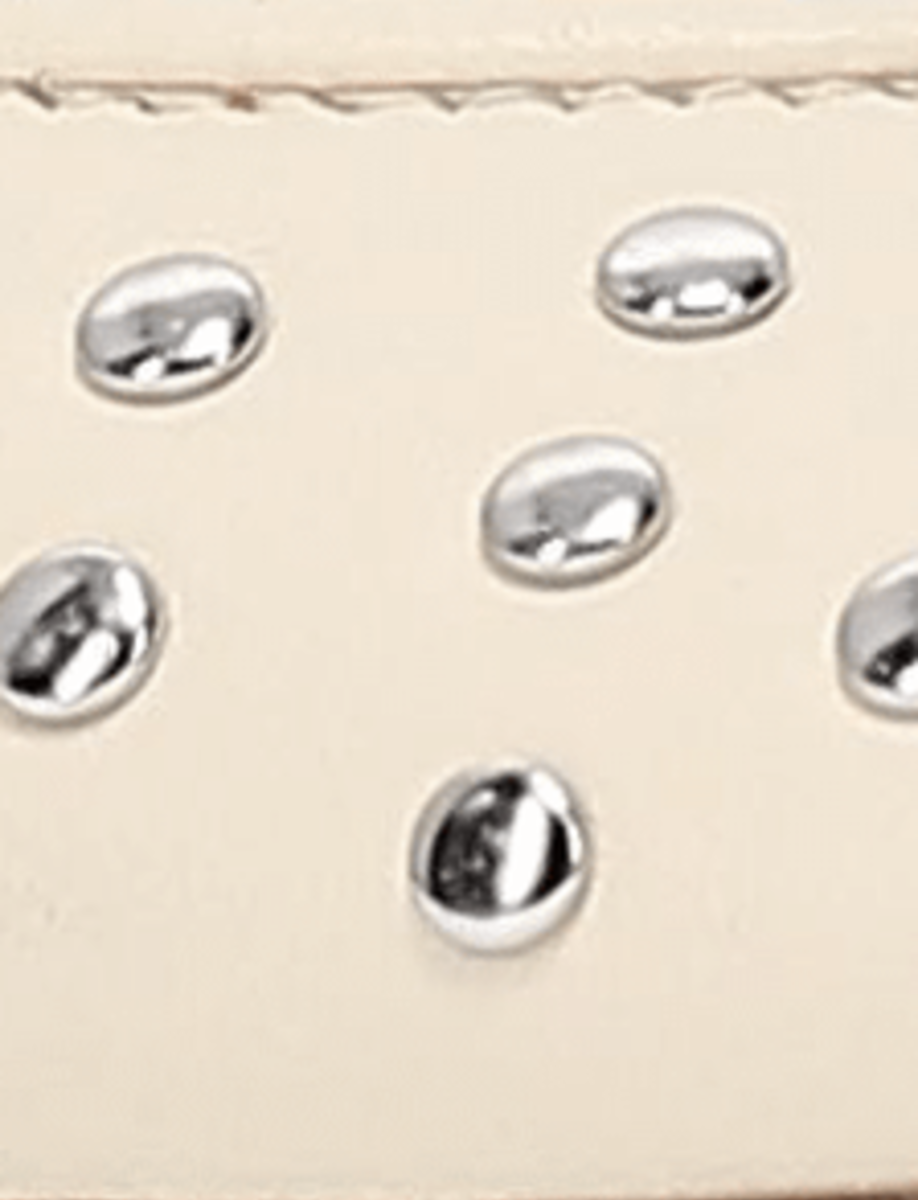 Emma Studded Mary Jane - Ecru - Swatch