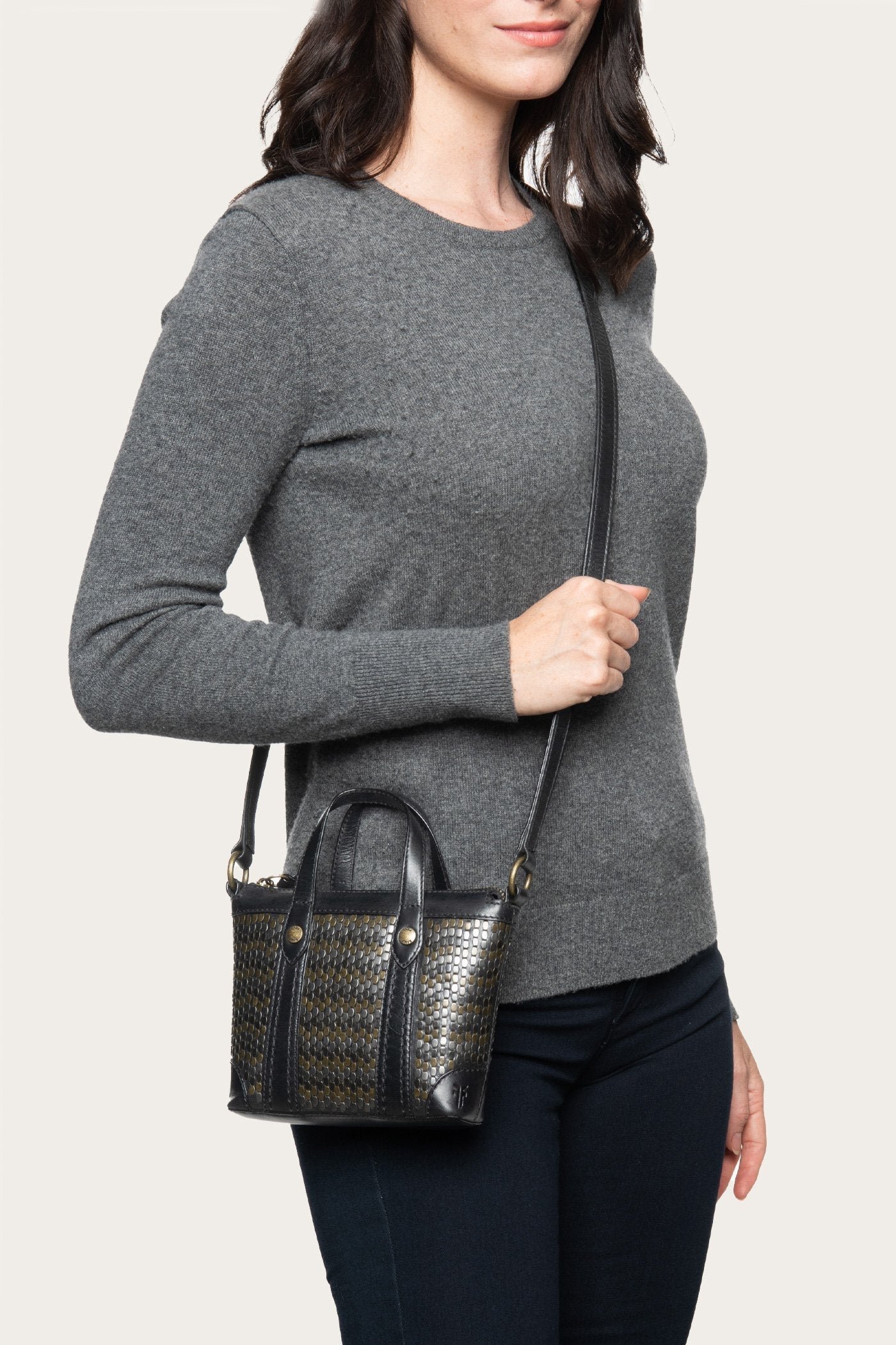 Melissa Stud Mini Crossbody Shopper - Pre-Loved