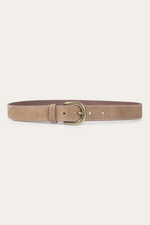 30mm Suede Belt W/ Contrast Stitching