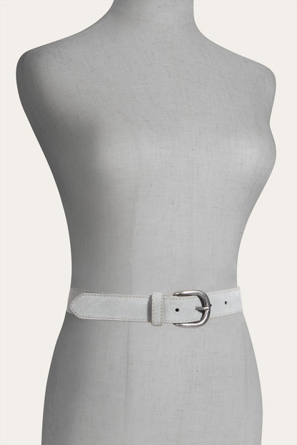 30mm Suede Belt W/ Contrast Stitching