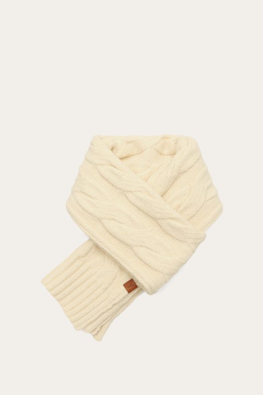 Wide Cable Scarf