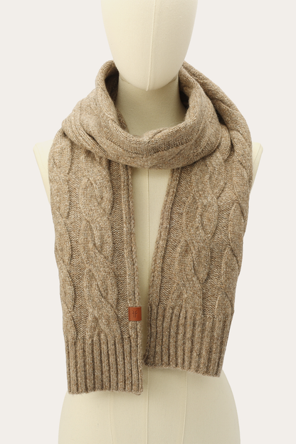 Wide Cable Scarf