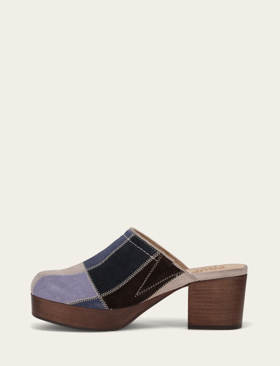 Campus Clog Patchwork - Blue Multi - Inside