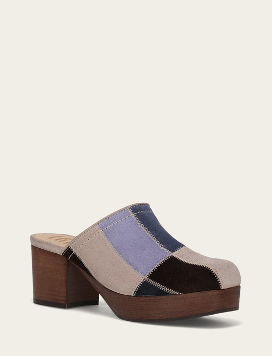 Campus Clog Patchwork - Blue Multi - Hero
