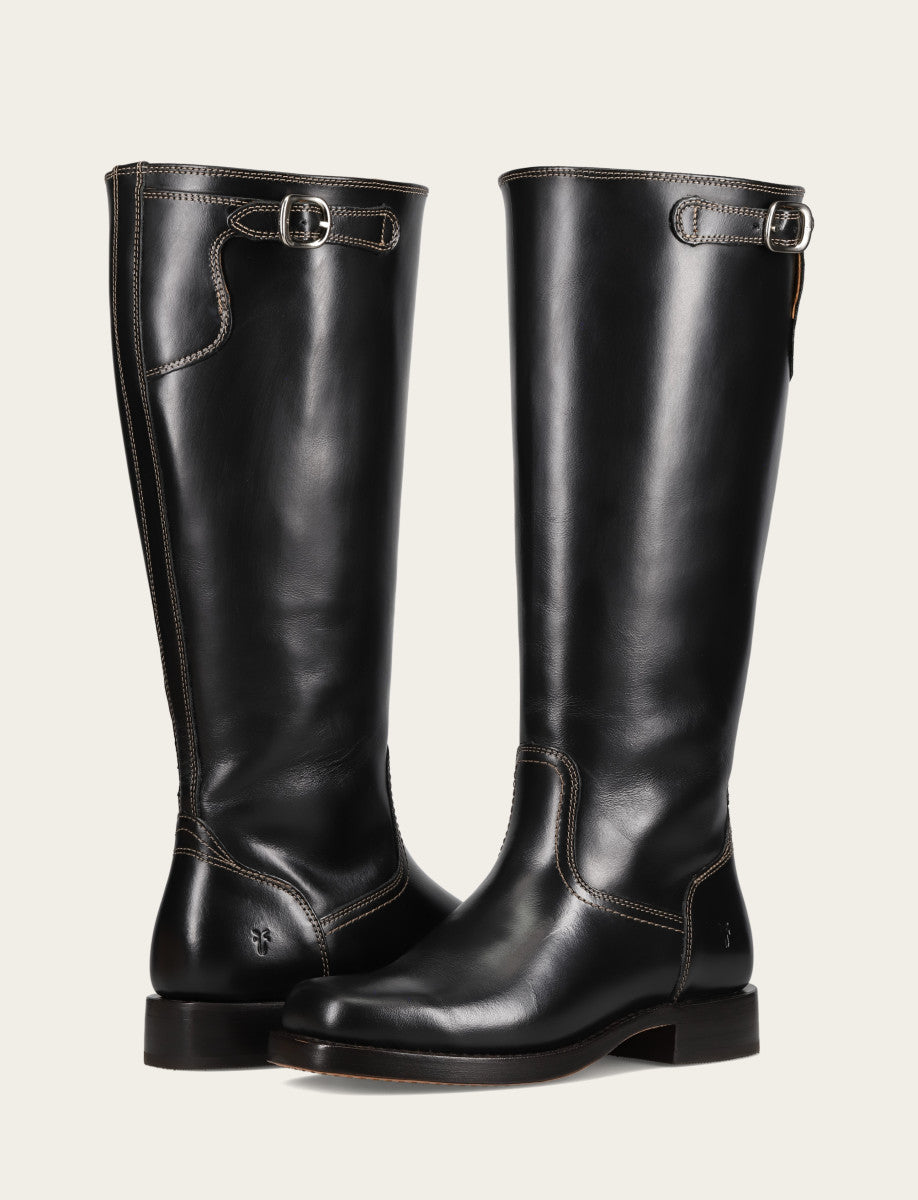 Campus Low Heel Tall Riding Wc - Black - Pair