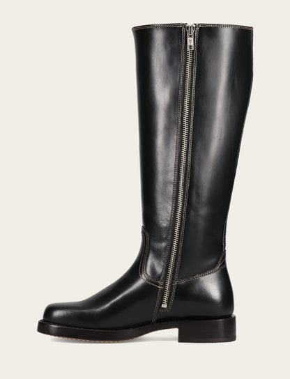 Campus Low Heel Tall Riding Wc - Black - Inside