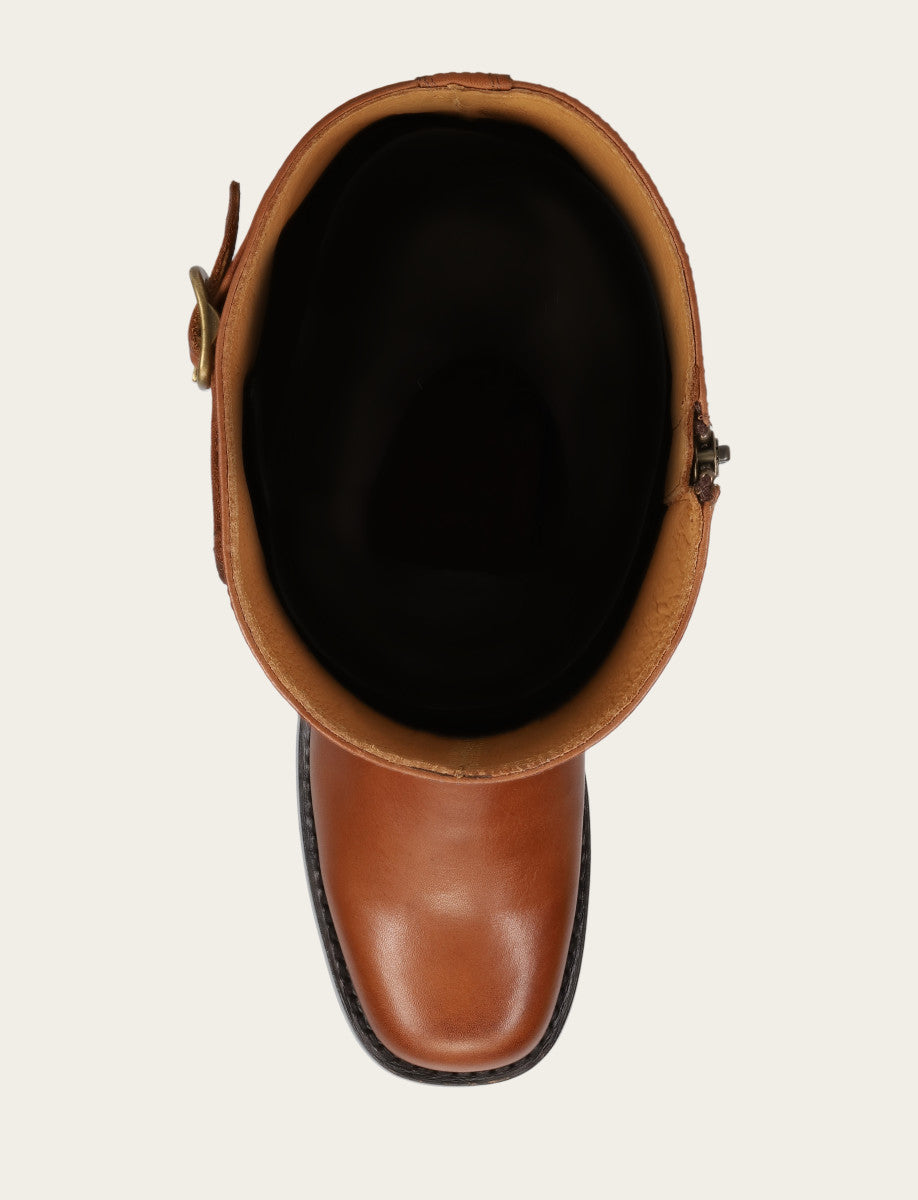 Campus Low Heel Tall Riding Wc - Cognac - Top Down
