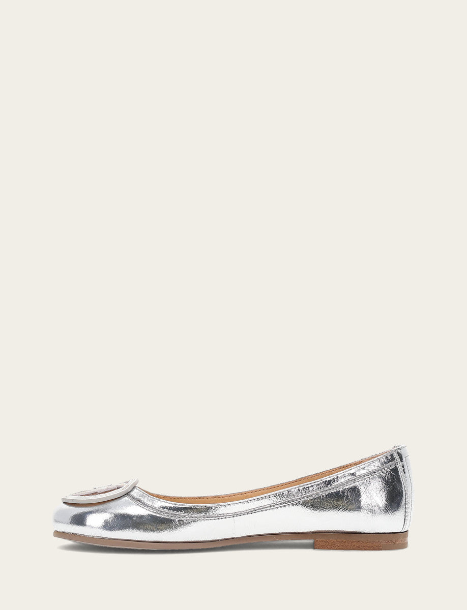 Carson Logo Ballet - Silver - Inside