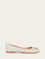 Carson Logo Ballet - Ivory - Outside