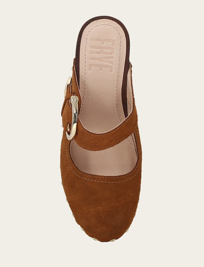 Cindy Buckle Clog - Caramel - Top Down