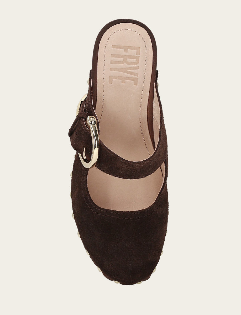 Cindy Buckle Clog - Chocolate - Top Down