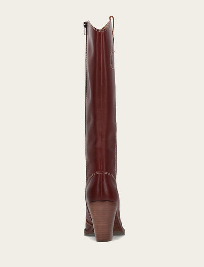 Corinne Tall Deco Stitch - Cranberry - Back