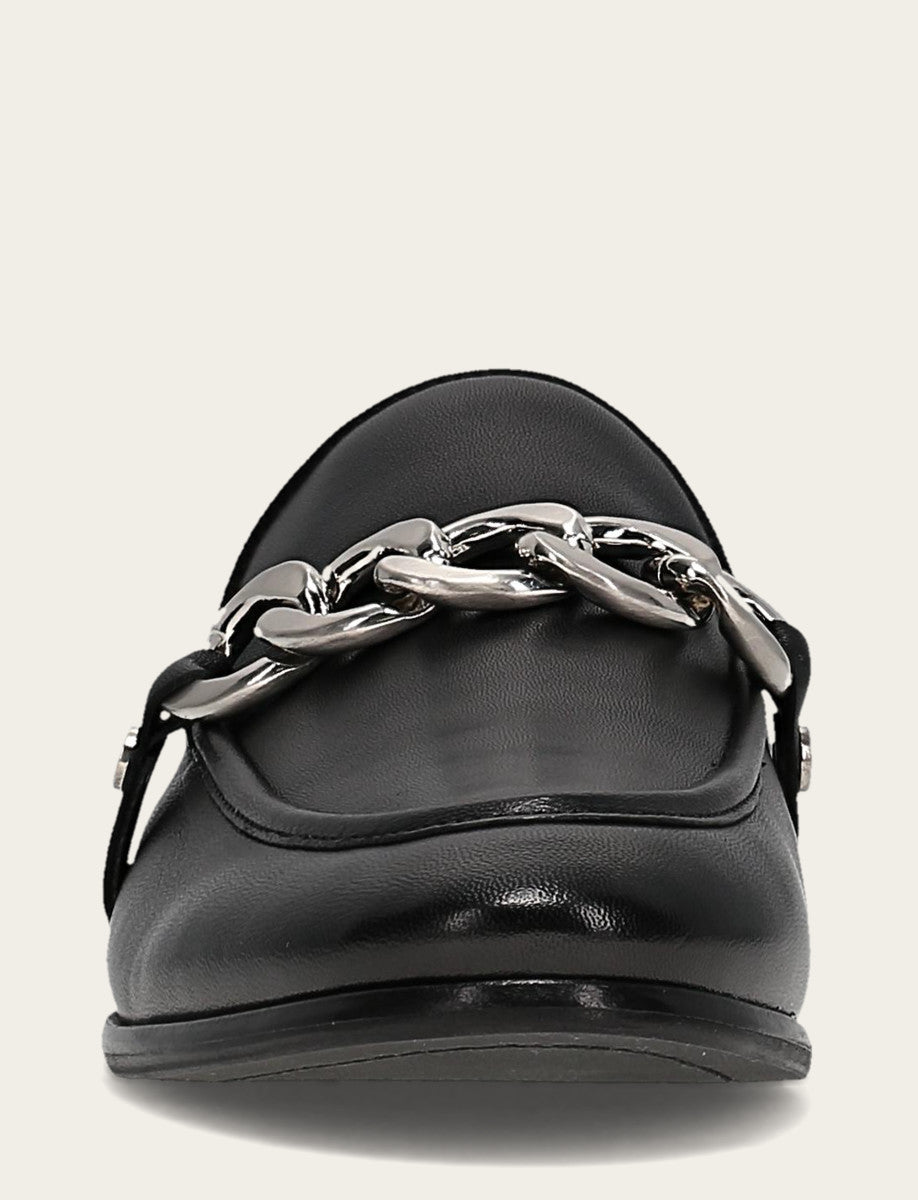 Faith Chain Mule - Black - Front