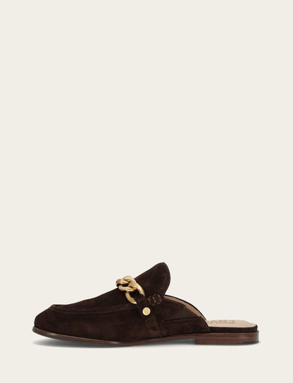 Faith Chain Mule - Chocolate - Inside