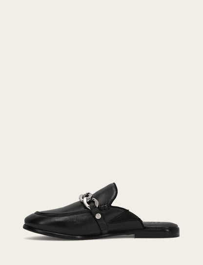Faith Chain Mule - Black - Inside