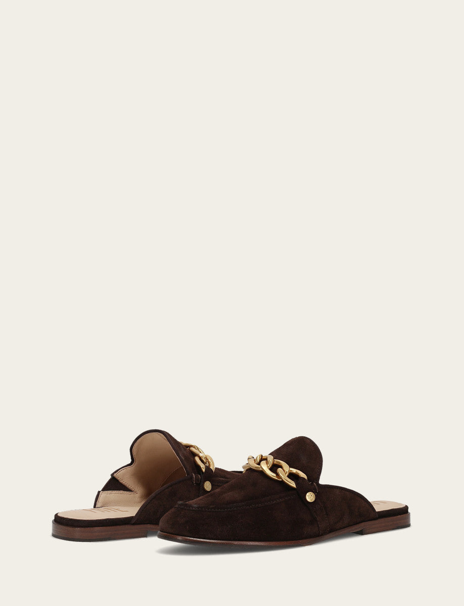 Faith Chain Mule - Chocolate - Pair