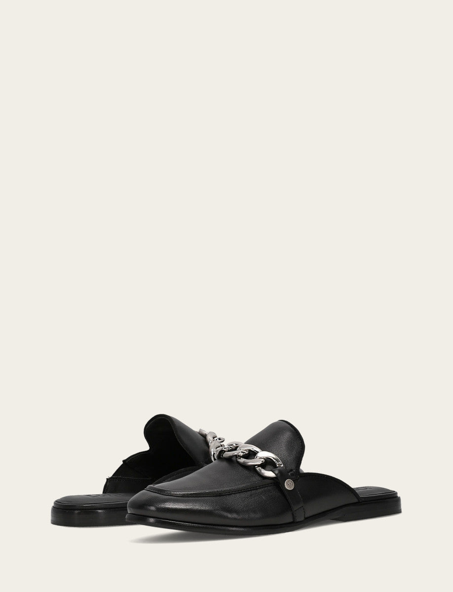 Faith Chain Mule - Black - Pair