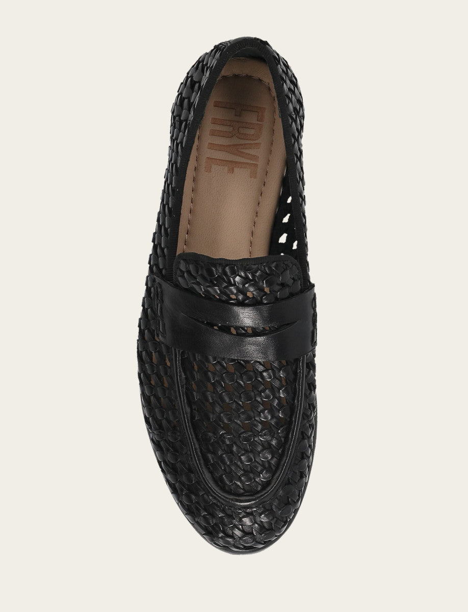 Faith Woven Loafer - Black - Top Down