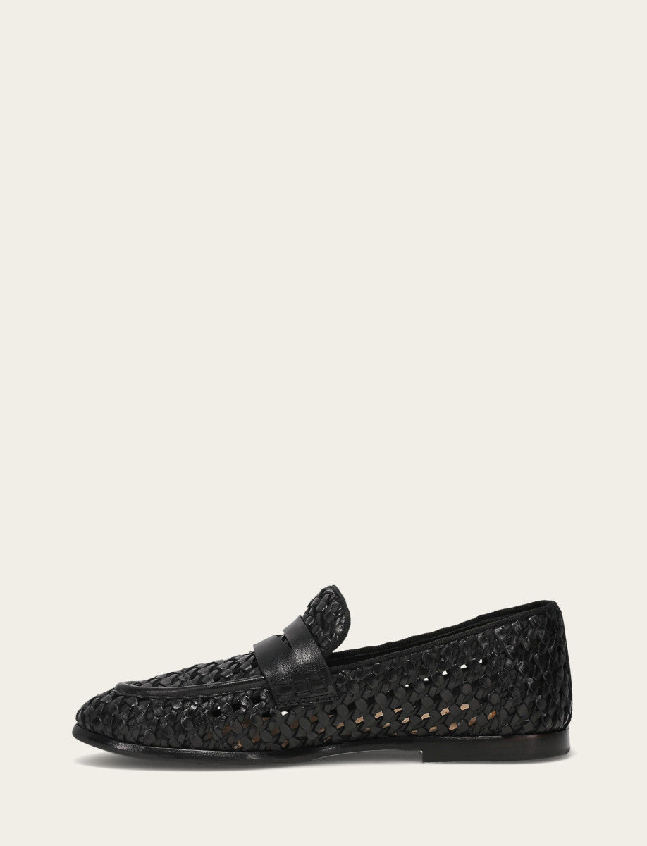 Faith Woven Loafer - Black - Inside