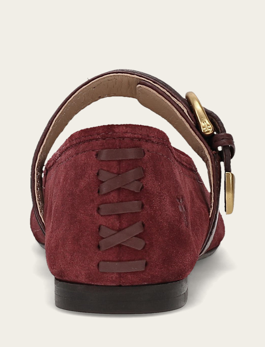 Heather Buckle Mary Jane - Garnet - Back