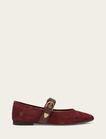 Heather Buckle Mary Jane - Garnet - Outside