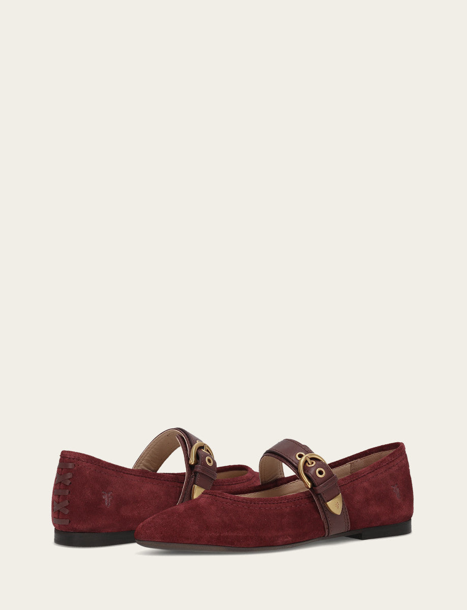 Heather Buckle Mary Jane - Garnet - Pair