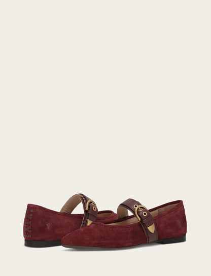 Heather Buckle Mary Jane - Garnet - Pair