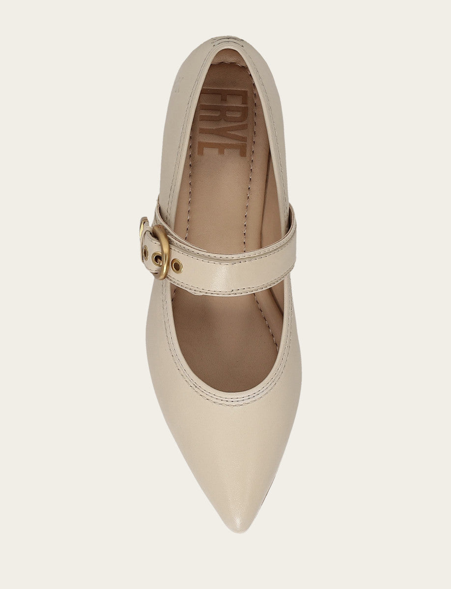 Heather Buckle Mary Jane - Lemon - Top Down