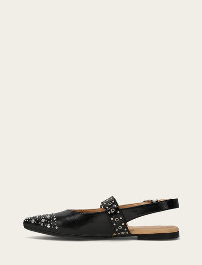 Heather Slingback Studded - Black - Inside