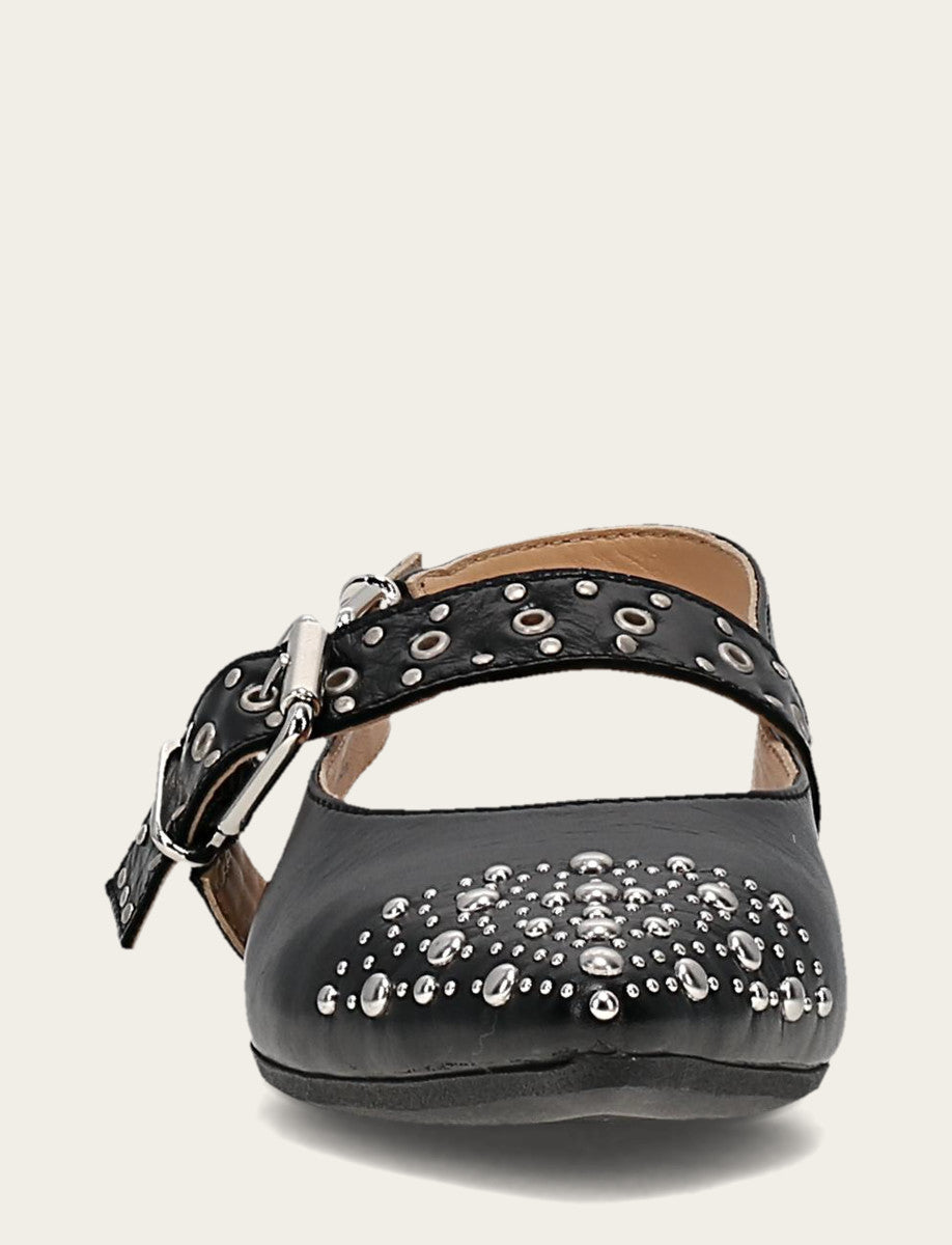 Heather Slingback Studded - Black - Front