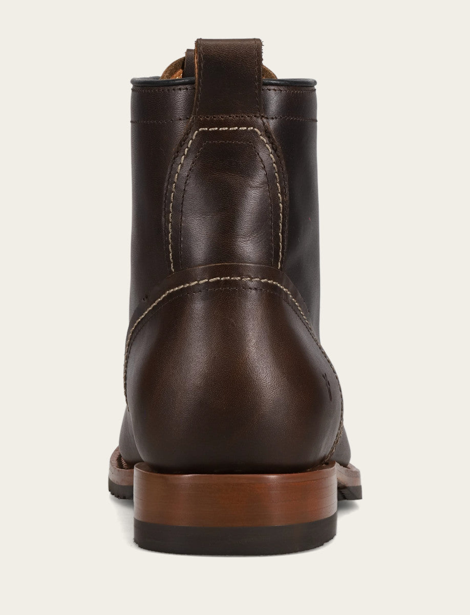 Hudson Workboot Plain Toe - Bourbon - Back