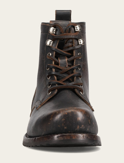 Hudson Workboot Plain Toe - Antique Black - Front