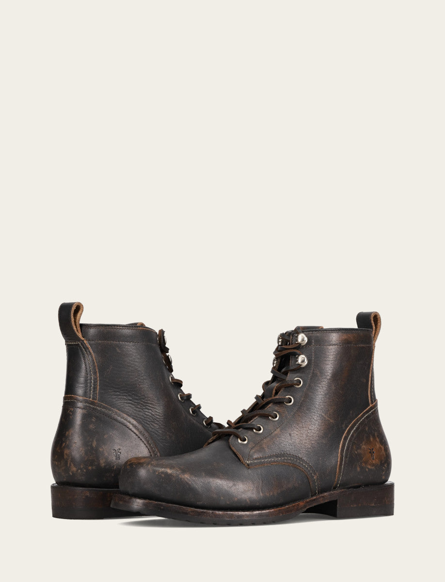 Hudson Workboot Plain Toe - Antique Black - Pair