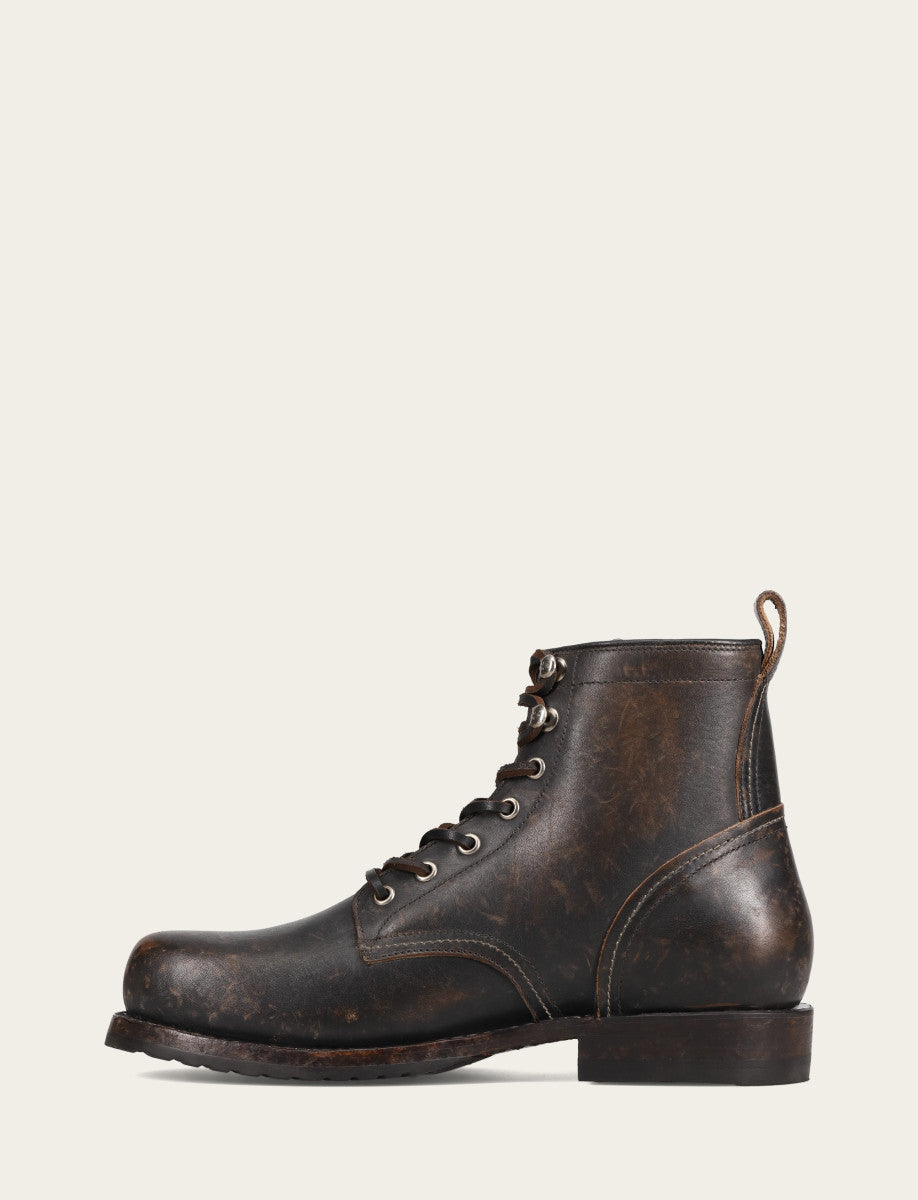 Hudson Workboot Plain Toe - Antique Black - Inside
