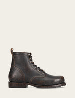 Hudson Workboot Plain Toe - Antique Black - Outside