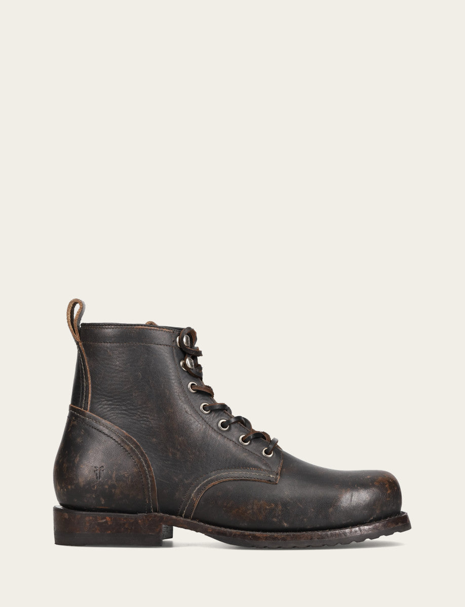 Hudson Workboot Plain Toe - Antique Black - Outside