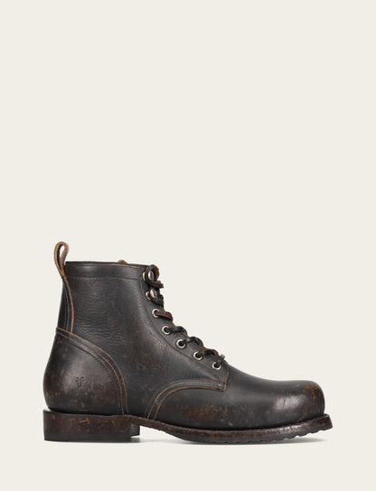 Hudson Workboot Plain Toe - Antique Black - Outside