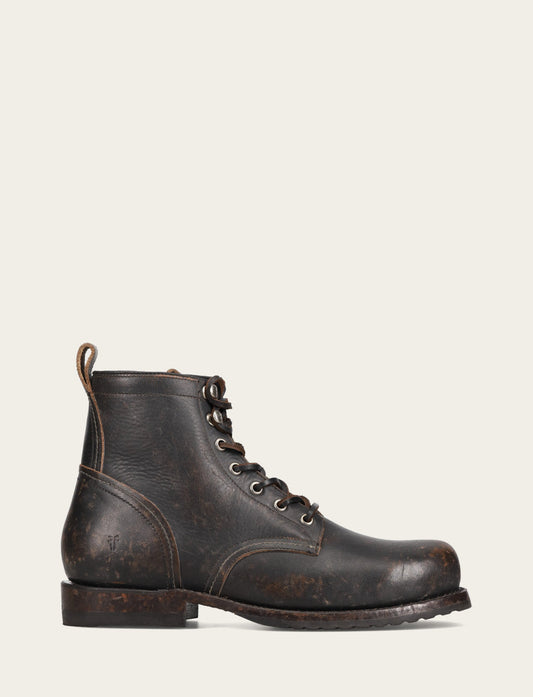 Hudson Workboot Plain Toe - Antique Black - Outside