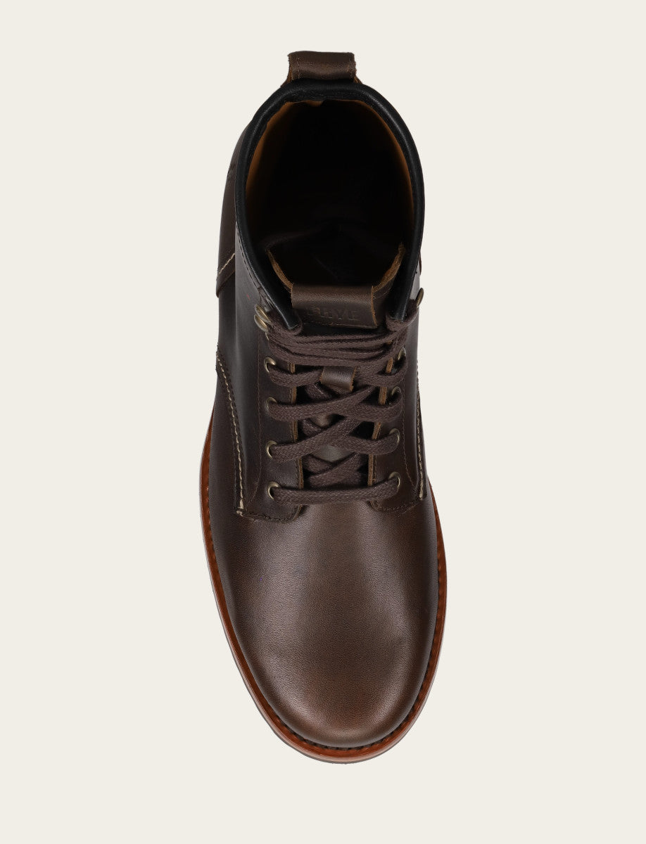 Hudson Workboot Plain Toe - Bourbon - Top Down