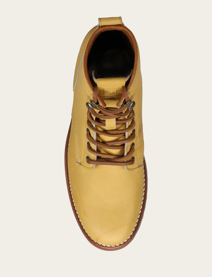 Hudson Workboot Plain Toe - Banana - Top Down