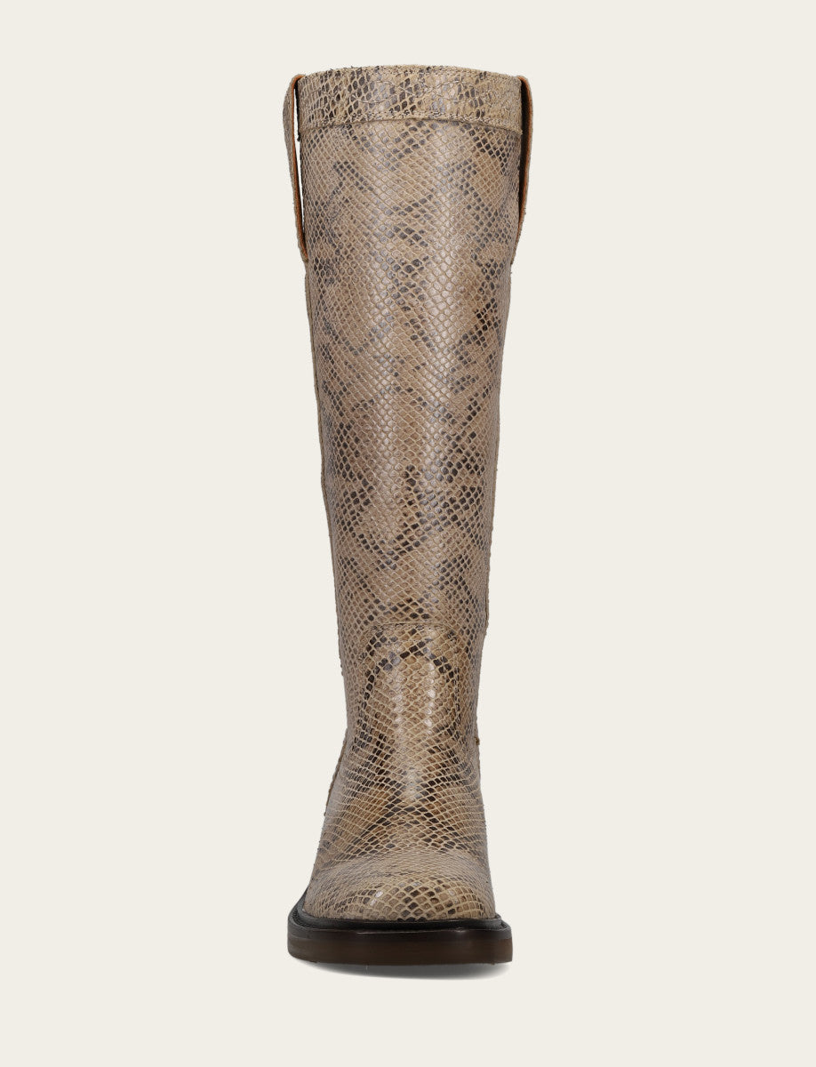 Kate Pull On - Beige Snake - Front