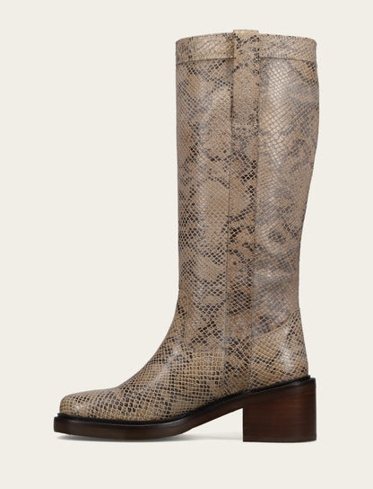 Kate Pull On - Beige Snake - Inside