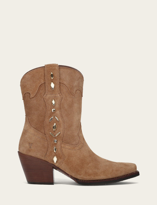 Laila Short Rhinestone - Almond - Outside