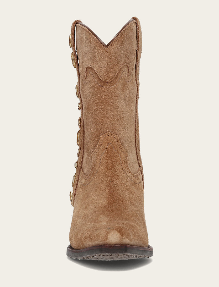Laila Short Rhinestone - Almond - Front