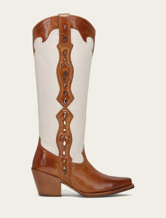 Laila Tall Rhinestone - Amber Ivory - Outside