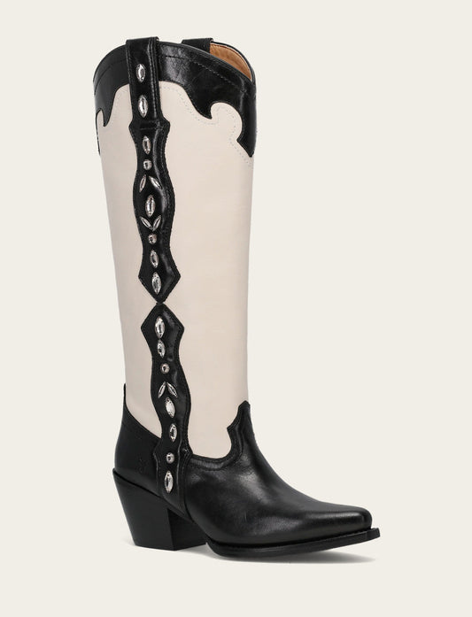Laila Tall Rhinestone - Black/Ivory - Hero