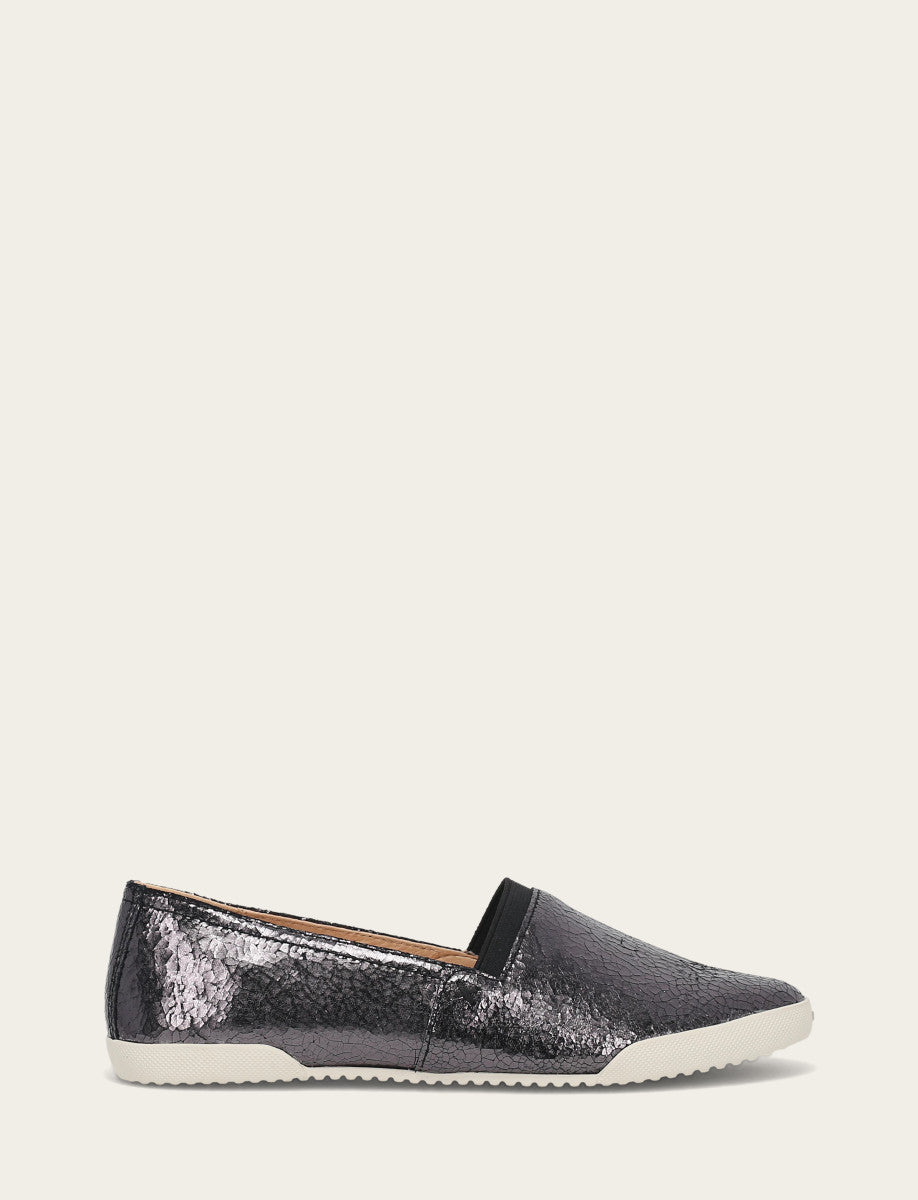 Melanie Slip On - Pewter Mirror - Outside