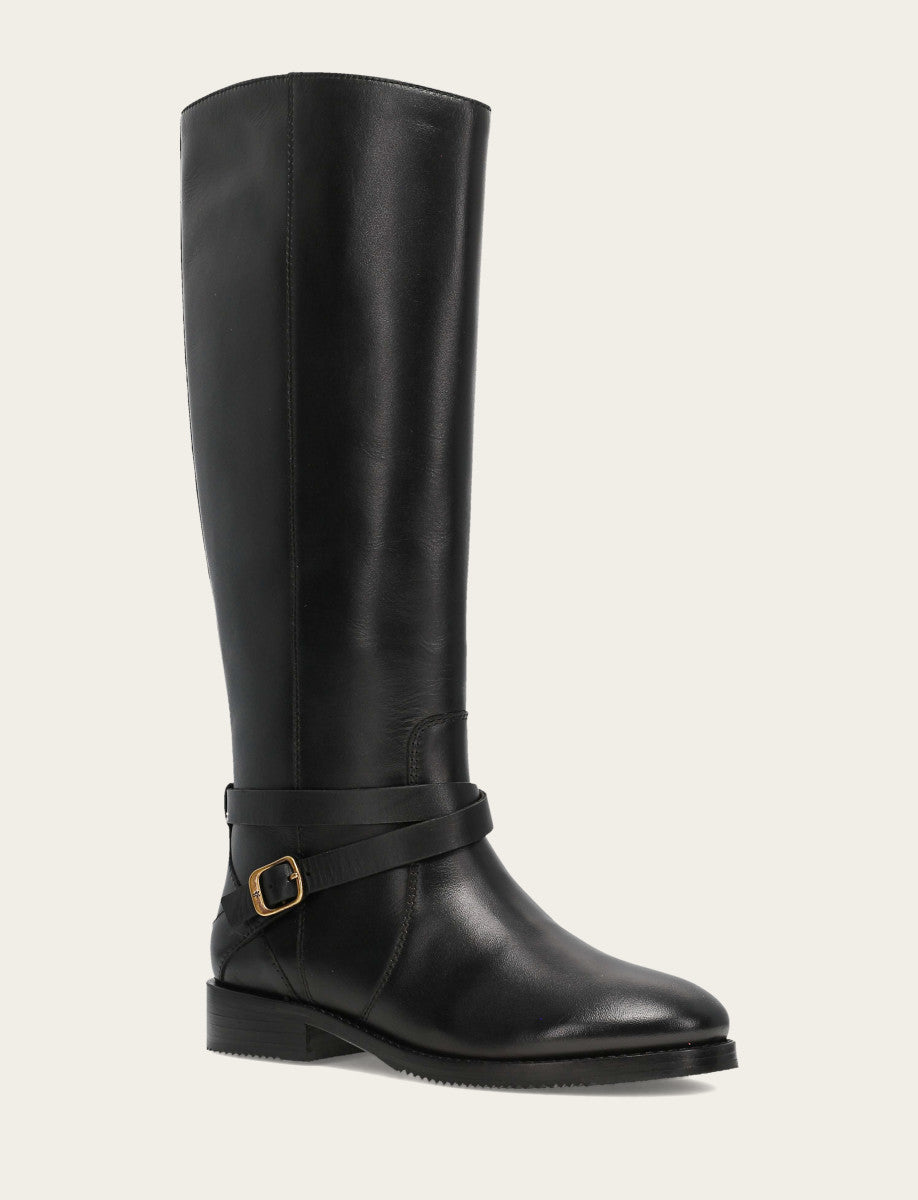 Melissa Belted Riding - Black - Hero