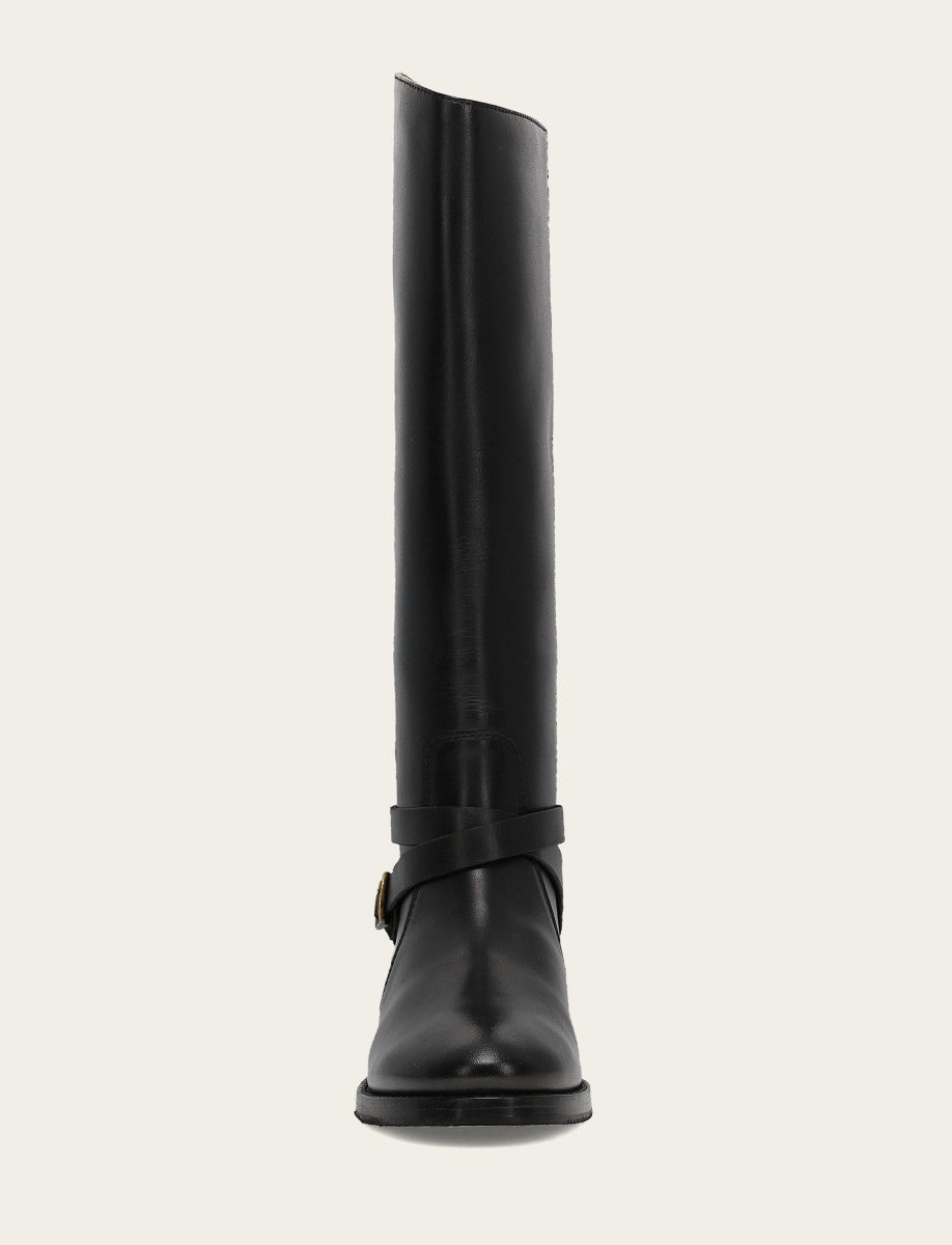Melissa Belted Riding - Black - Front